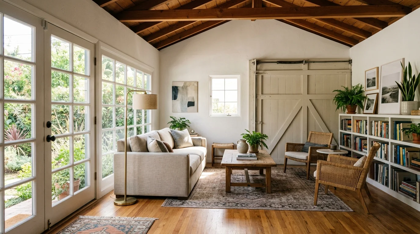 San Diego single-story home with an attached two-car garage seen from the street